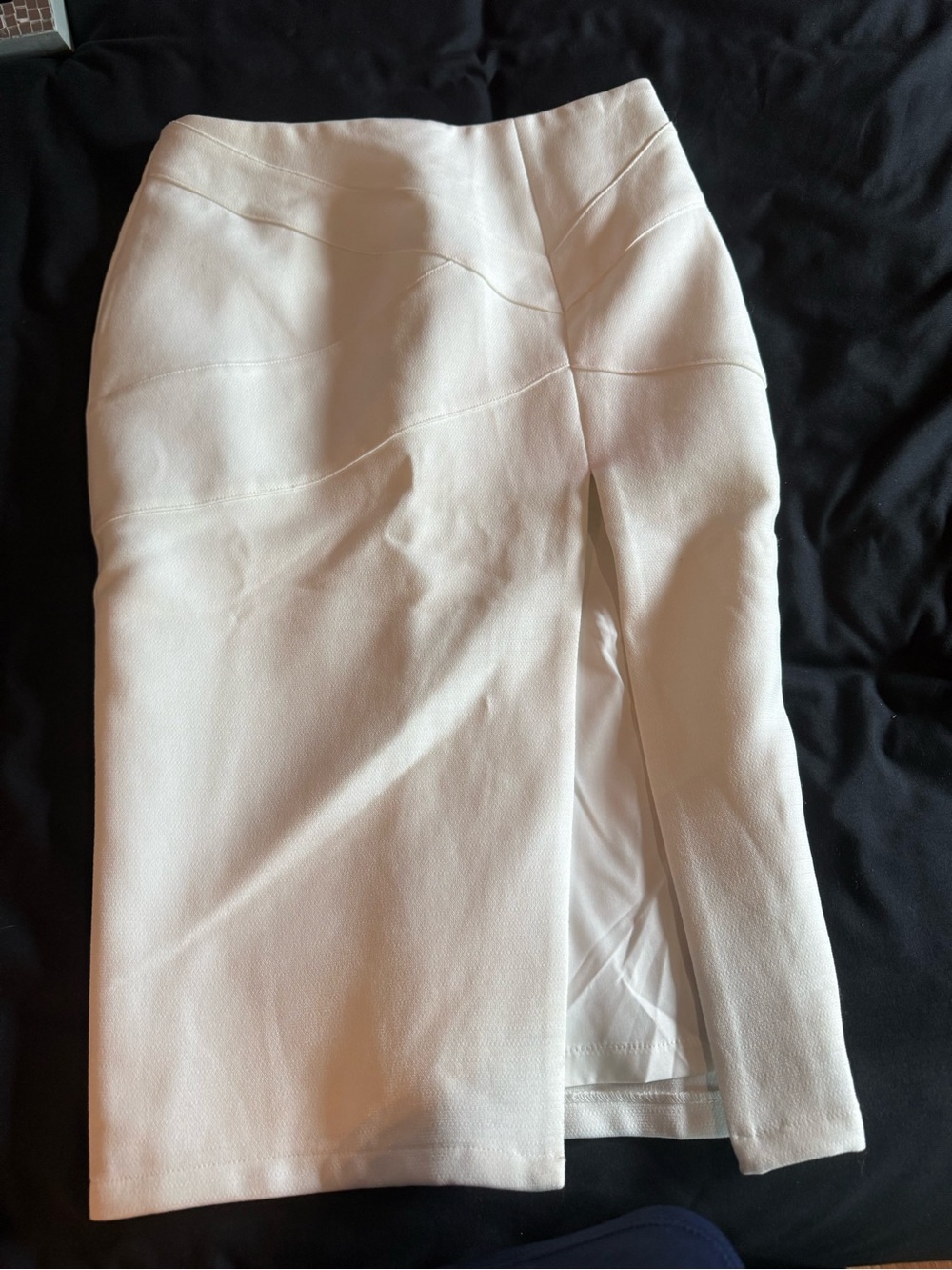AKIRA Cream Pencil Skirt with Front Slit